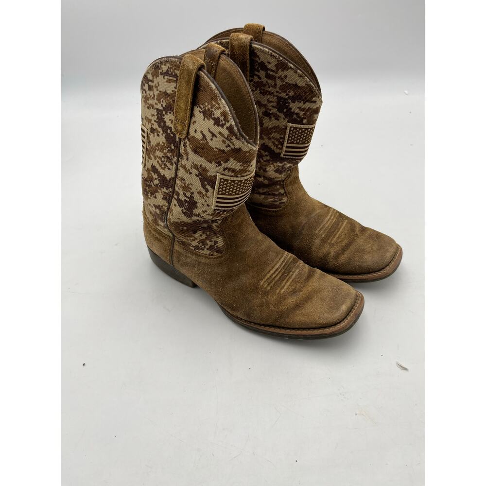 Ariat‎ Patriot Western Boots – Camo & American Flag, Kids’s Size 9.5